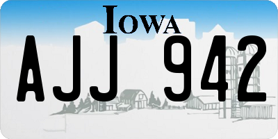 IA license plate AJJ942