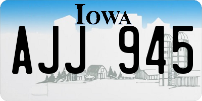 IA license plate AJJ945