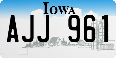 IA license plate AJJ961