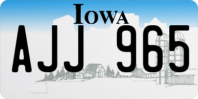 IA license plate AJJ965