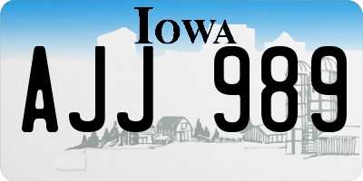 IA license plate AJJ989