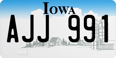 IA license plate AJJ991