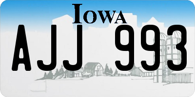 IA license plate AJJ993