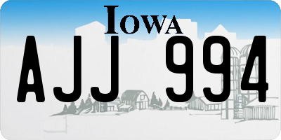 IA license plate AJJ994