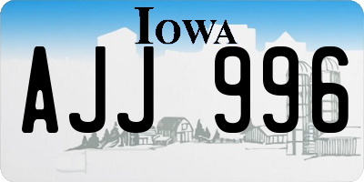 IA license plate AJJ996
