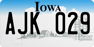 IA license plate AJK029