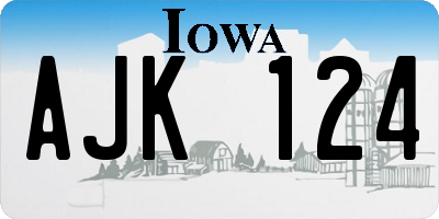 IA license plate AJK124