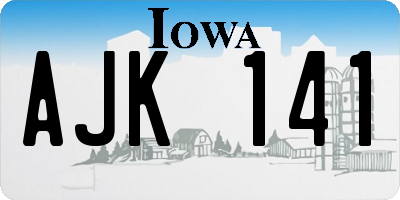 IA license plate AJK141
