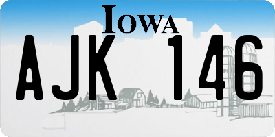 IA license plate AJK146