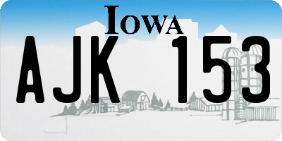 IA license plate AJK153