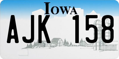 IA license plate AJK158