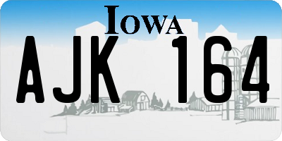 IA license plate AJK164