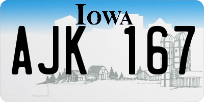 IA license plate AJK167