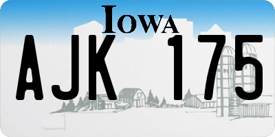 IA license plate AJK175