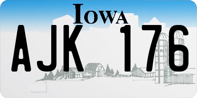 IA license plate AJK176