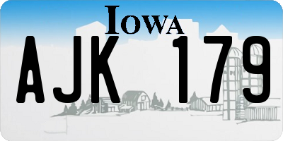 IA license plate AJK179