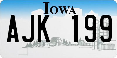 IA license plate AJK199