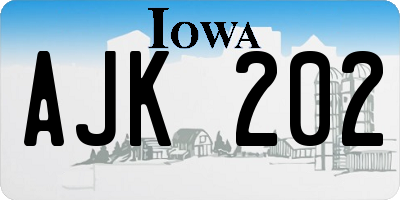 IA license plate AJK202