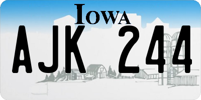 IA license plate AJK244