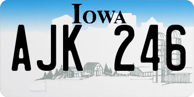 IA license plate AJK246