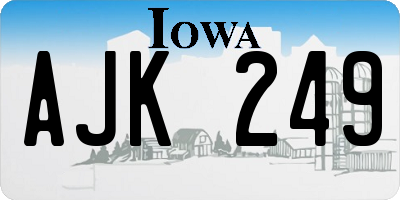 IA license plate AJK249