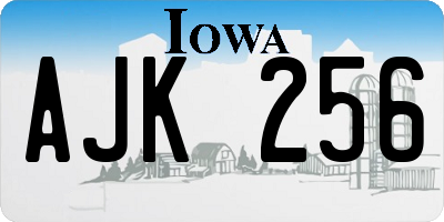 IA license plate AJK256