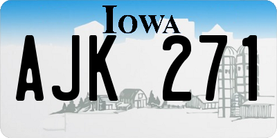IA license plate AJK271