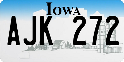 IA license plate AJK272