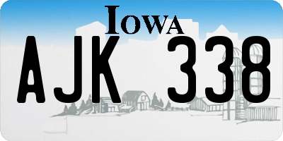 IA license plate AJK338