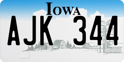 IA license plate AJK344