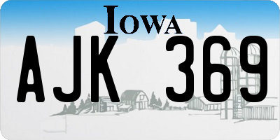 IA license plate AJK369