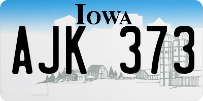 IA license plate AJK373