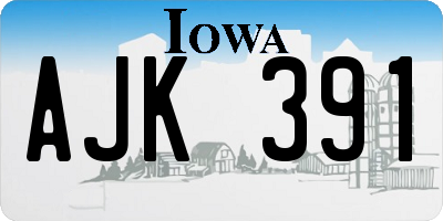 IA license plate AJK391
