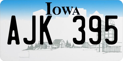 IA license plate AJK395