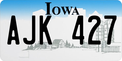 IA license plate AJK427