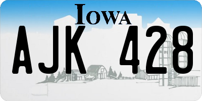 IA license plate AJK428