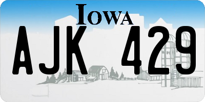 IA license plate AJK429