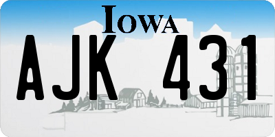 IA license plate AJK431