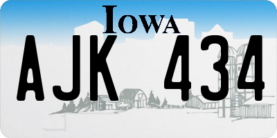 IA license plate AJK434