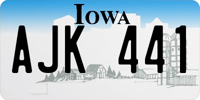 IA license plate AJK441