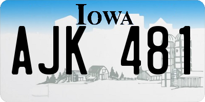 IA license plate AJK481