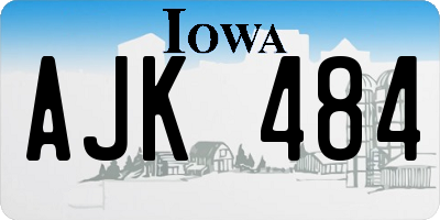 IA license plate AJK484