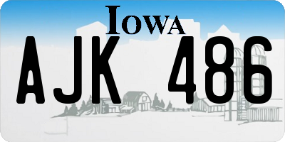 IA license plate AJK486
