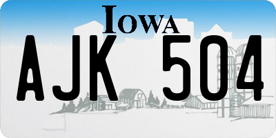 IA license plate AJK504
