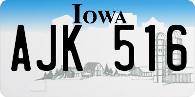 IA license plate AJK516
