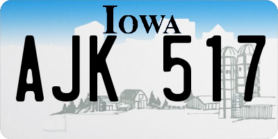 IA license plate AJK517