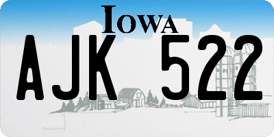 IA license plate AJK522