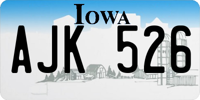 IA license plate AJK526