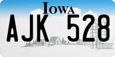 IA license plate AJK528