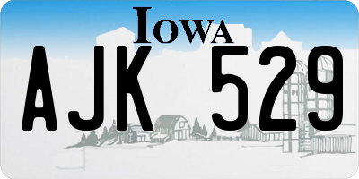 IA license plate AJK529